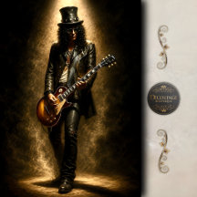 Dark Rock Guitar Legend Decoupage