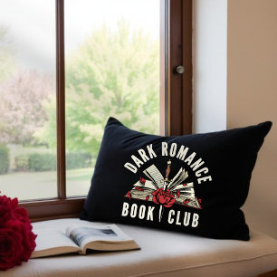 Dark Romance Book Club Floral Gift Lumbar Cushion