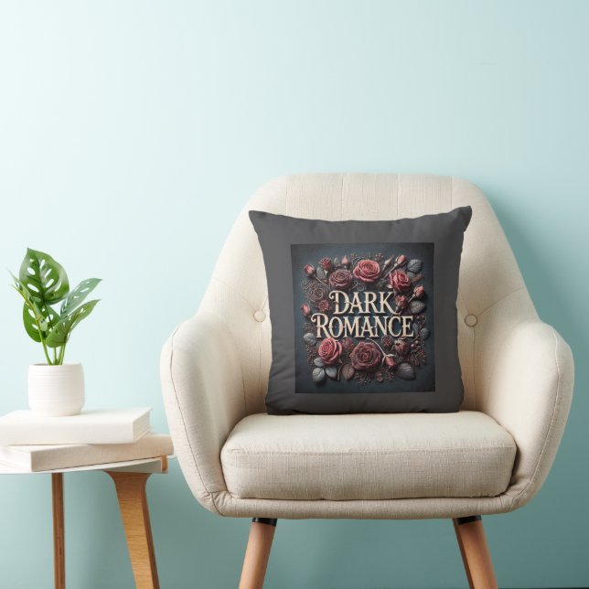 Dark Romance bookish Decorative Pillow (Chair)