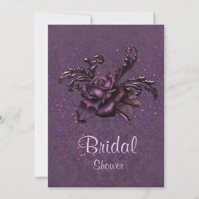 Dark Romance Bridal Shower Invitation (Front)