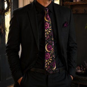 Dark Romance Celestial Moon Purple Tie