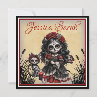 Dark Romance_ Crimson Rose Thank You Card