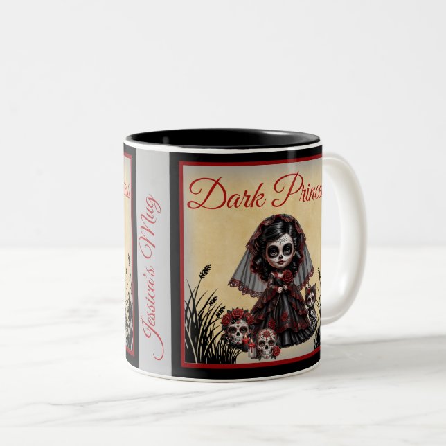 Dark Romance_ Dark Princess Two-Tone Coffee Mug (Front Right)