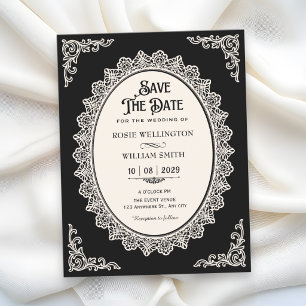 Dark Romance elegant wedding Save The Date