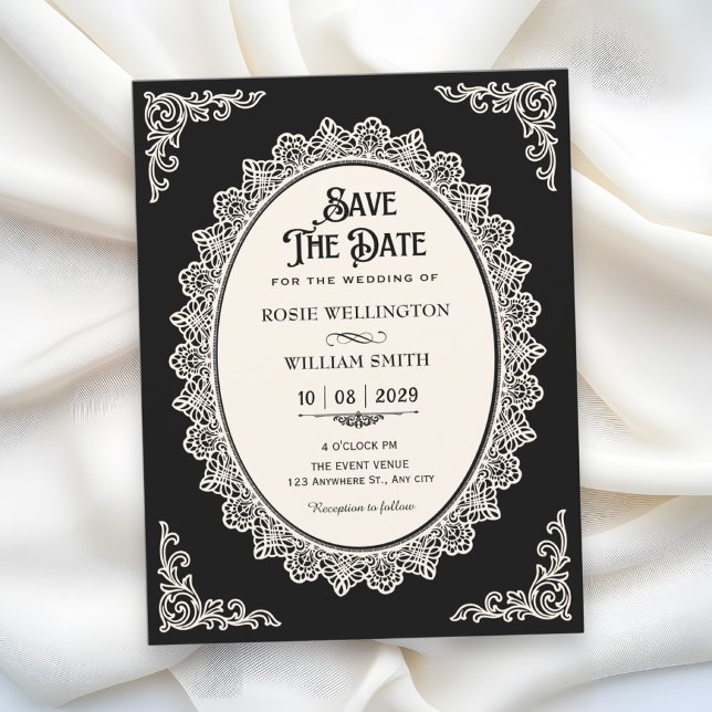 Dark Romance elegant wedding Save The Date (Creator Uploaded)
