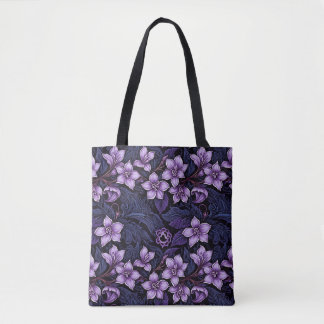 Dark Romance Lilac Flower Tote Bag