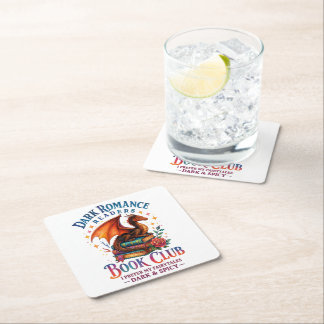 Dark Romance Readers.... Square Paper Coaster
