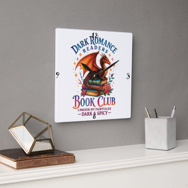 Dark Romance Readers....  Square Wall Clock (Office)