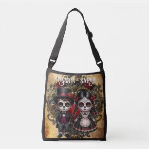 Dark Romance Sugar Skulls Crossbody Bag