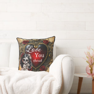 Dark Romance Sugar Skulls Cushion