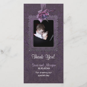 Dark Romance Wedding Thank You Card