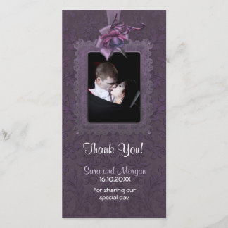 Dark Romance Wedding Thank You Card