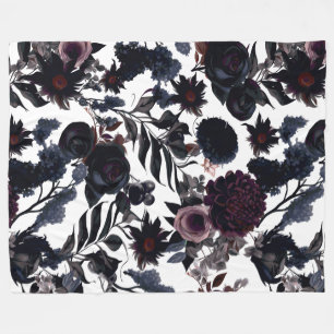 "Dark Romance Wildflower Fleece Blanket