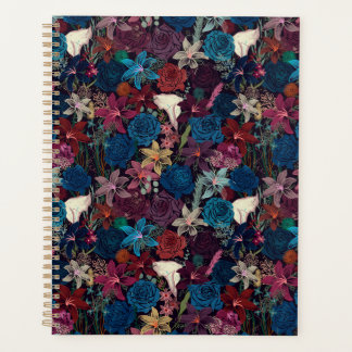 Dark Romantic Floral Pattern Planner