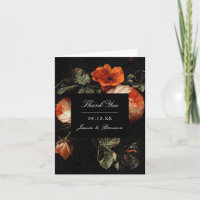 Dark Romantic Floral Roses Dutch Master Wedding