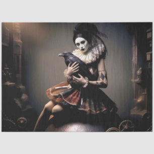 Dark Romantic Raven Motif Tissue Paper