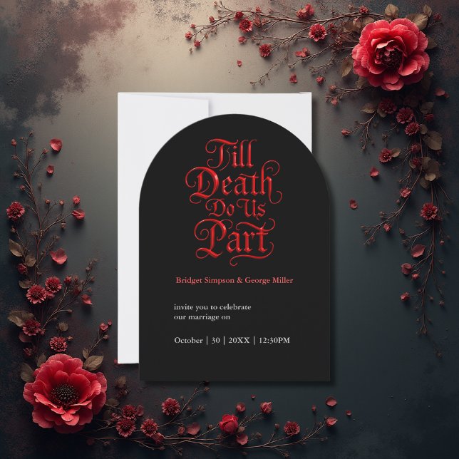Dark Romantic Wedding – Till Death Do Us part  Invitation (Creator Uploaded)