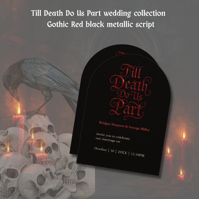 Dark Romantic Wedding – Till Death Do Us part  Invitation (Creator Uploaded)
