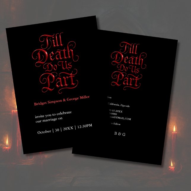Dark Romantic Wedding – Till Death Do Us part  Invitation (Creator Uploaded)