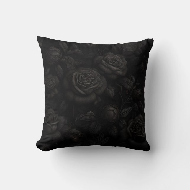 Dark Rose Design Cushion (Front)