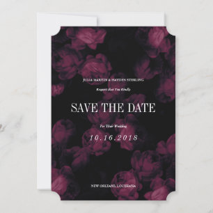Dark Rose Garden Save the Date Cards