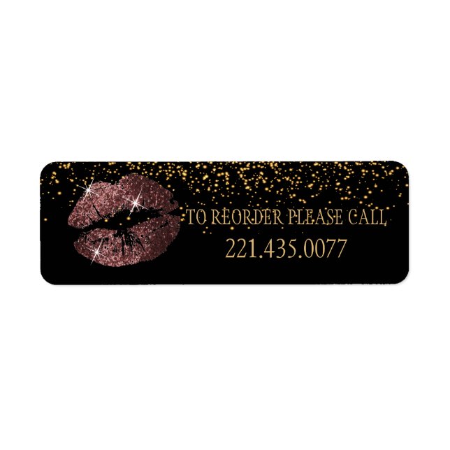 Dark Rose Glitter Lips - Reorder (Front)