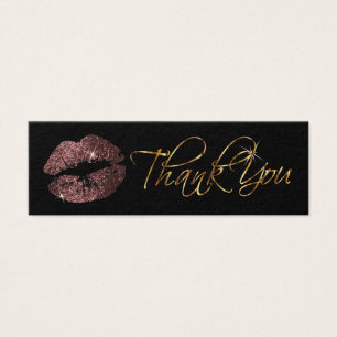 Dark Rose Glitter Lips - Thank You