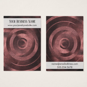 Dark Rose Gold Foil Target Earring Display Cards