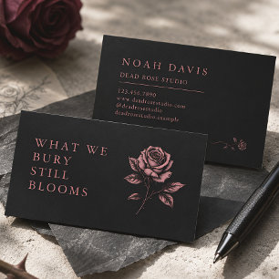 Dark Rose Gothic Business Card