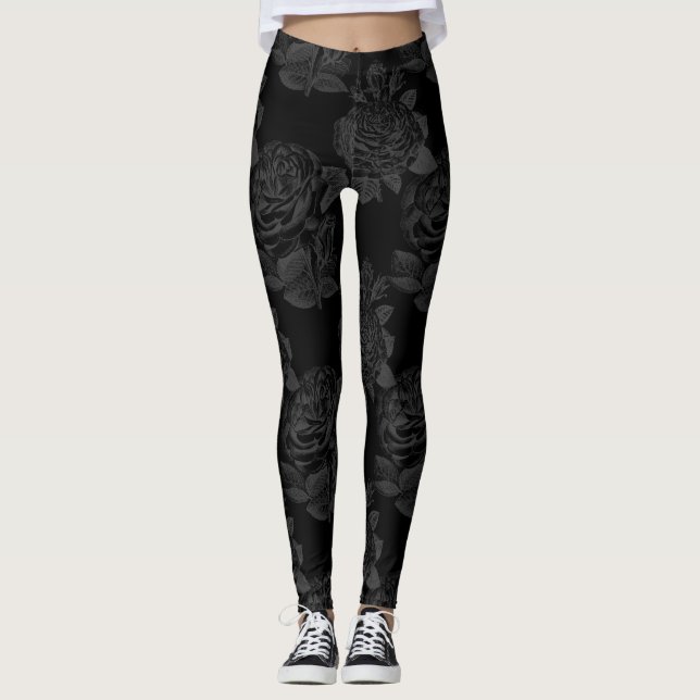 Dark Roses  Leggings (Front)