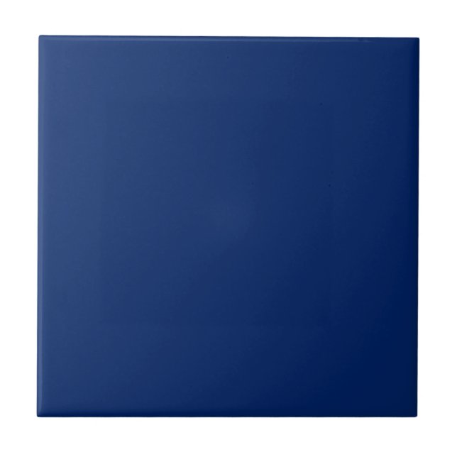 Dark Royal Blue Solid Color Tile (Front)