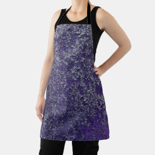 Dark Royal Purple Rusted Metal Texture Abstract Apron