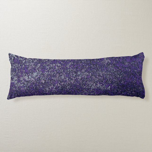 Dark Royal Purple Rusted Metal Texture Abstract Body Cushion (Front)