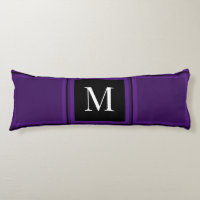 Dark Royal Purple Striped Custom Single Initial