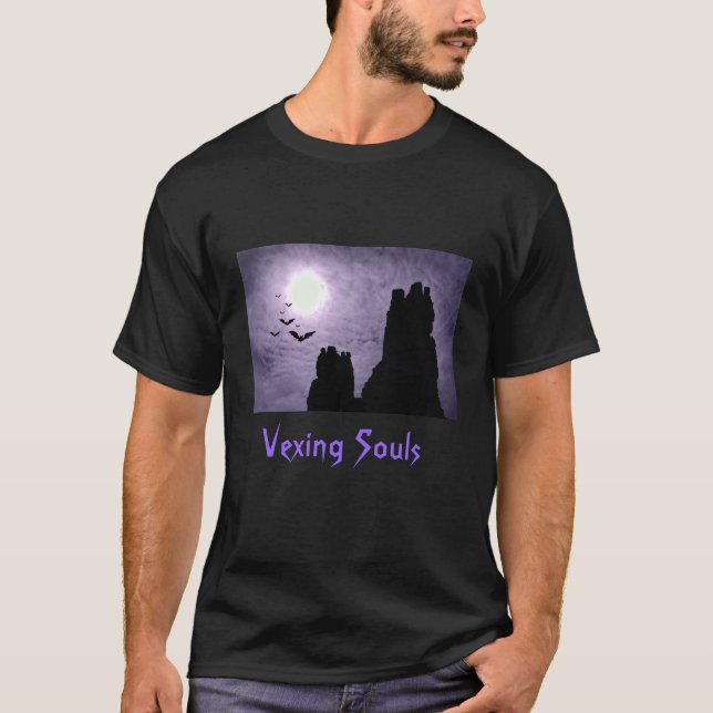 Dark_Ruins_Bats, Vexing Souls T-Shirt (Front)
