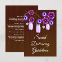 Dark Rustic Purple Floral Mason Jar Safety Measure