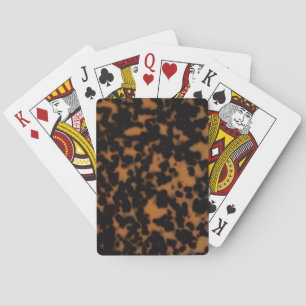 Dark Sable Tortoise Shell Playing Cards