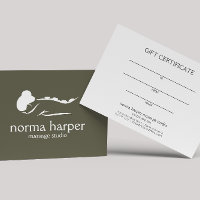 Dark Sage Massage Therapist  Day Spa Gift Card