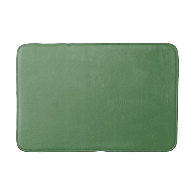 Dark sage (solid colour) bath mat (Front)