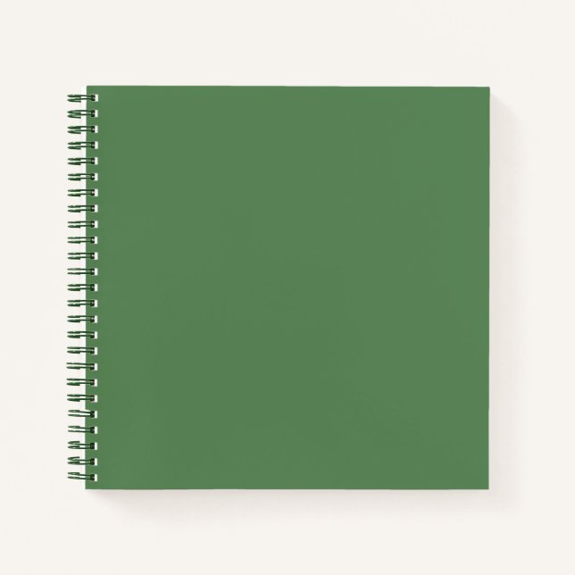 Dark sage (solid colour) notebook (Front)