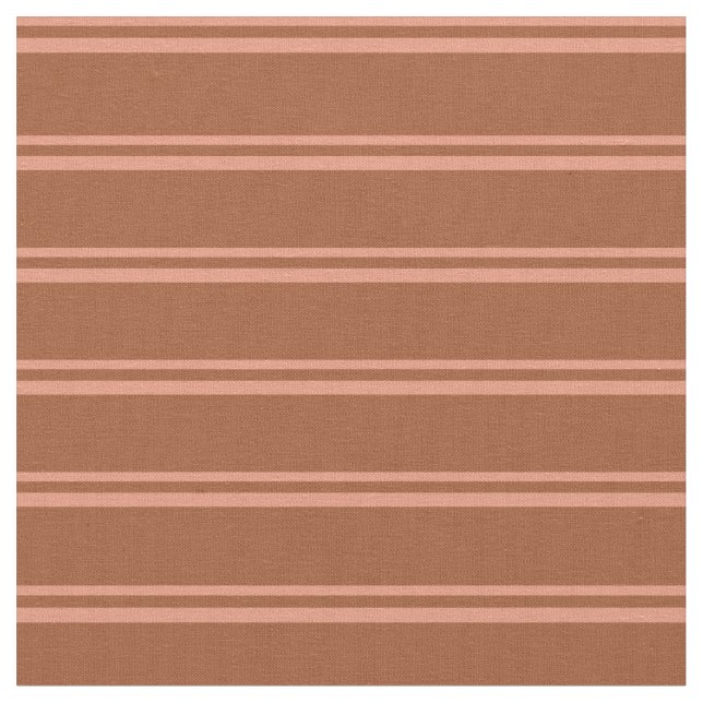 Dark Salmon and Sienna Lines Fabric (Close Up)