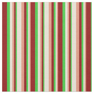 Dark Salmon, Bisque, Lime Green, and Dark Red Fabric