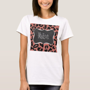 Dark Salmon Leopard; Chalkboard T-Shirt