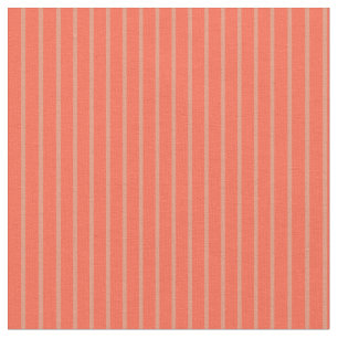 Dark Salmon & Red Coloured Lines Fabric