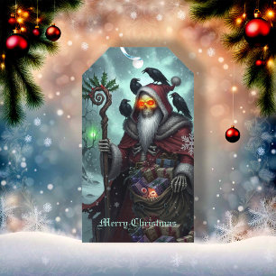 Dark Santa of Shadows – Gothic Christmas Skeleton  Gift Tags