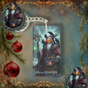 Dark Santa of Shadows – Gothic Christmas Skeleton Key Ring