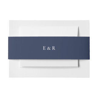 Dark Sargasso Blue 2018 Fall Winter Colour Trends Invitation Belly Band