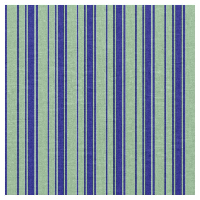 Dark Sea Green and Blue Coloured Pattern Fabric (Close Up)