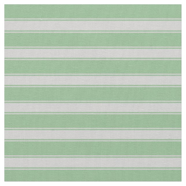 Dark Sea Green and Light Grey Stripes Fabric (Close Up)