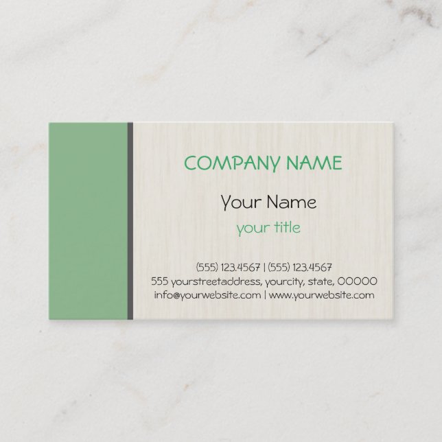 Dark sea green professional elegant modern business card (Front)